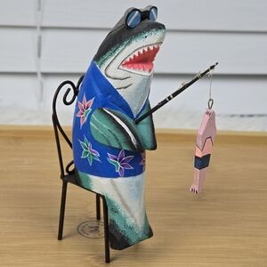 Fishing Shark on a Chair Decor